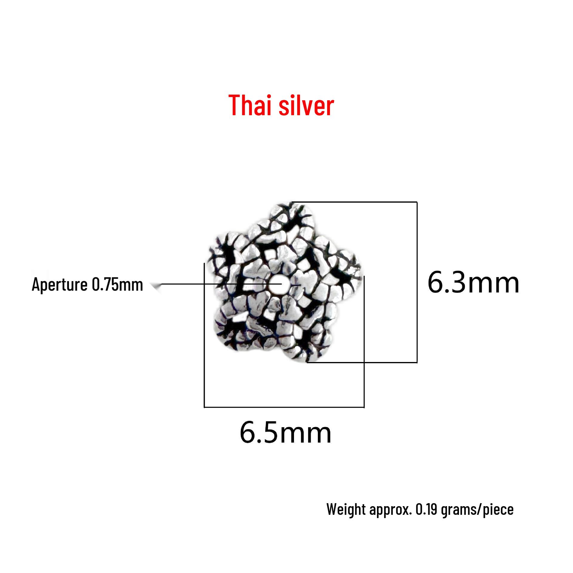 S999 Sterling Silver Crystal Flower Bracelet and Necklace Beads, Charms, and Weaving Accessories Pure Silver 999