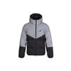 Warm Color Block Reflective Casual Hooded Down Jacket Men Outerwear Black Grey CZ1493-010