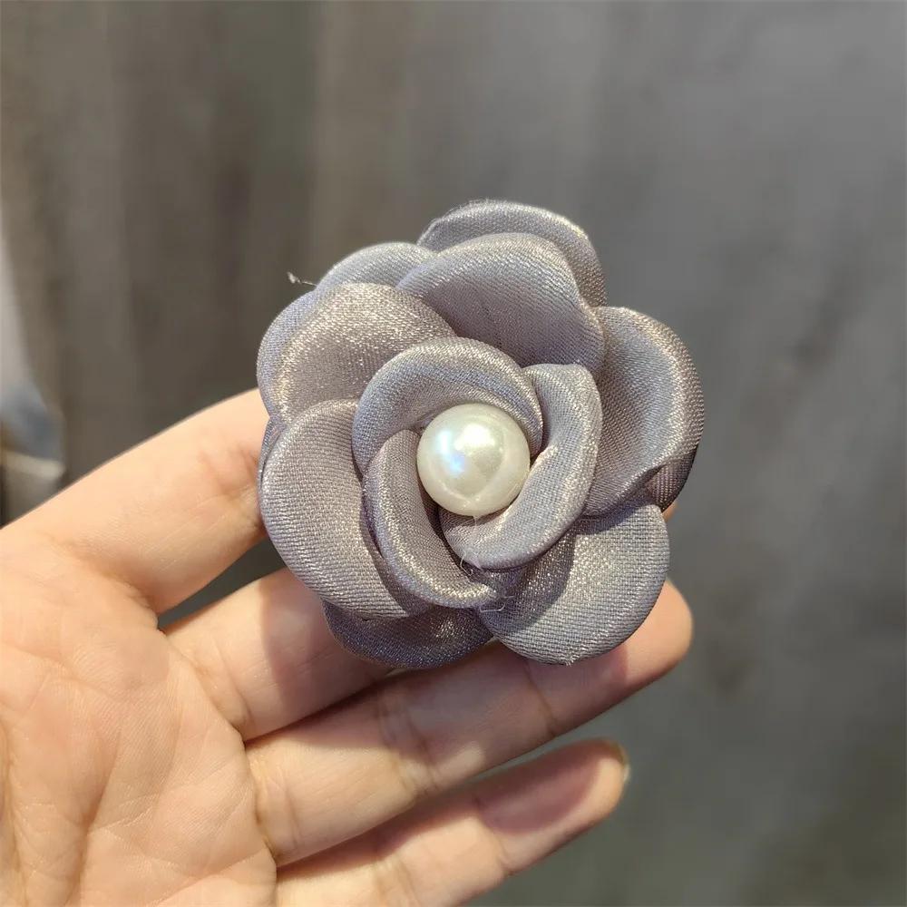 Módní síťovaná květina Ozdoby na boty Šněrovací přívěsky na tenisky Dívčí perlová krajková mašle Ozdoba na boty Šňůrky Spona 1 ks