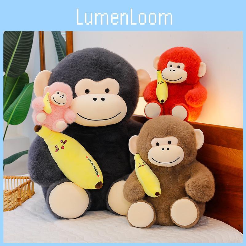 Animal Monkey Cartoon Short Plush Toy Filled Pp Cotton Room Doll Decoration