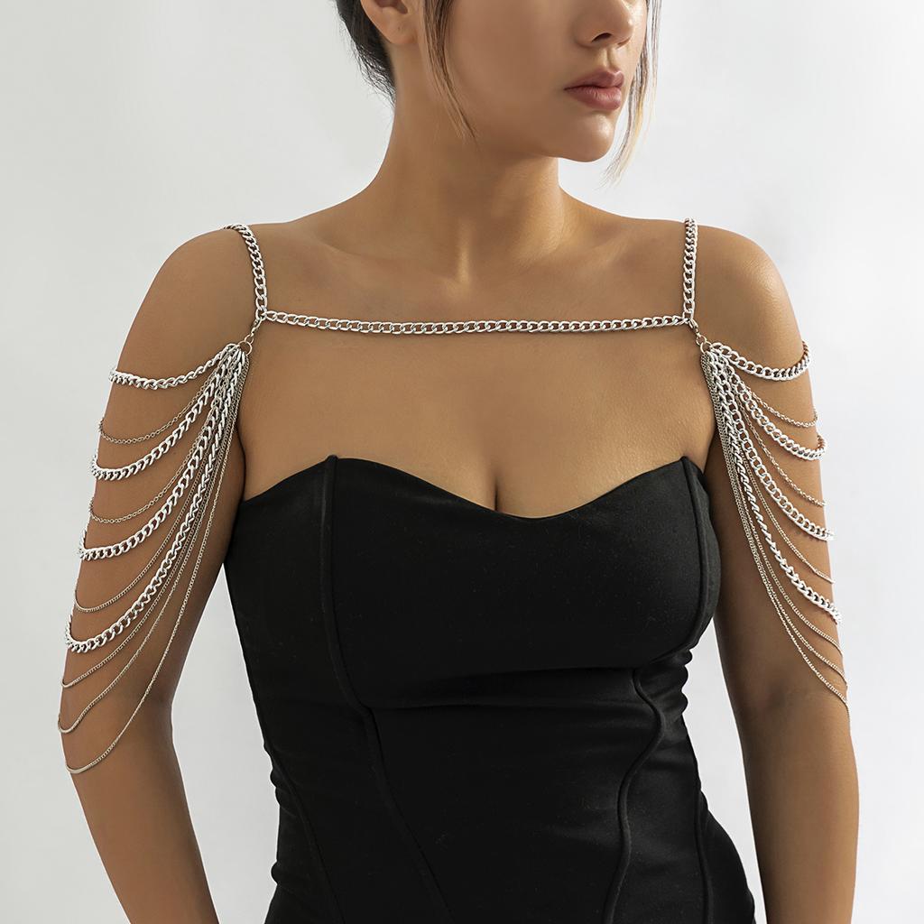 Multilayer Shoulder Chain for Women Punk Long Tassel Neck Body Jewelry Party Gifts