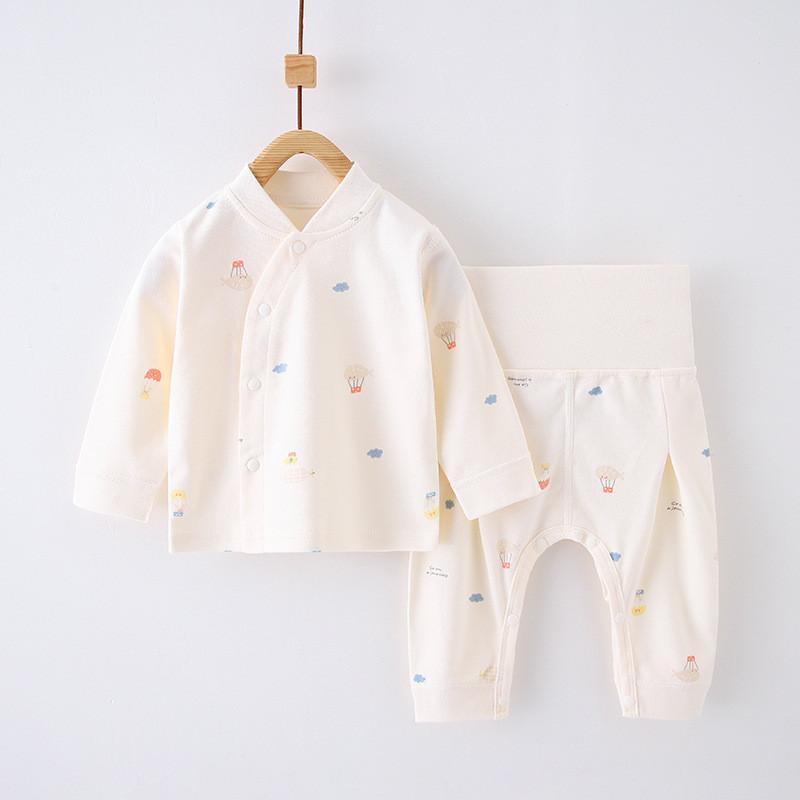 

Childrens Cotton Pajama Set With Animal Prints For Fall And Winter Sleepwear Hot Air Balloon,59cm