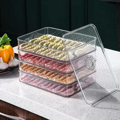 Meat Container with Sealing Lid Date Recording Meat Fridge Storage Container Clear Bacon Container Stackable Cheese Container