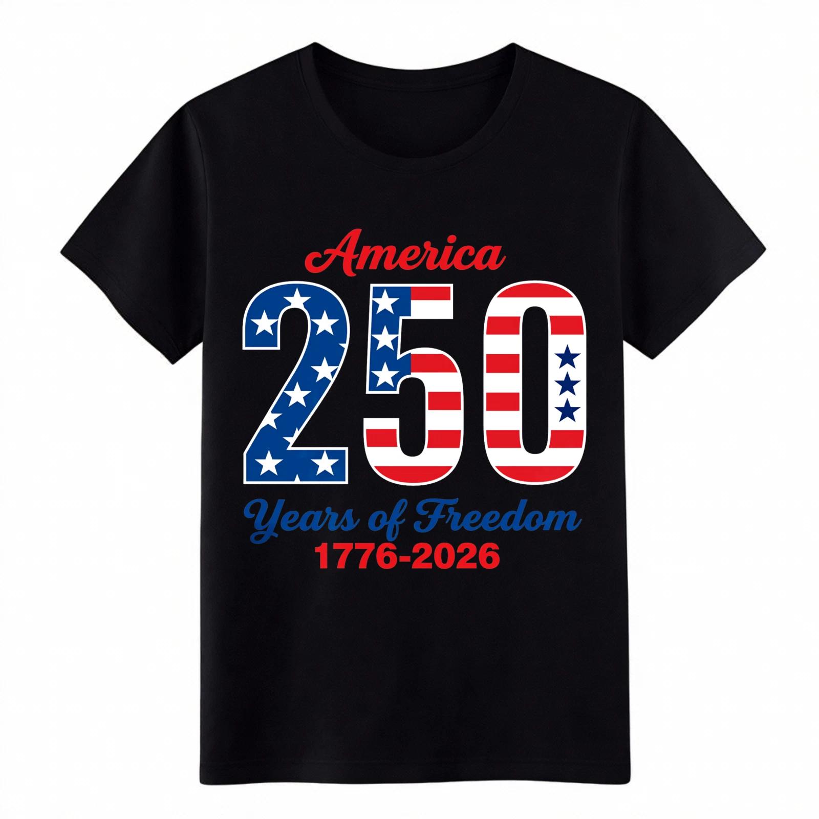 USA 250 Years Flag Number Tee | 1776-2026 Patriotic Unisex T-Shirt S