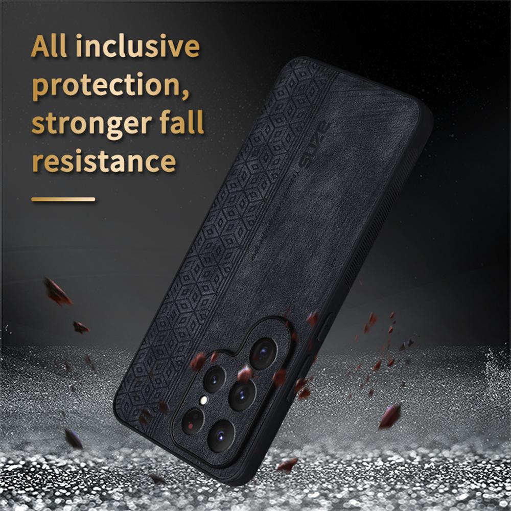 AZNS For Samsung Galaxy S25 Ultra Case Protective PU Leather Covered TPU Phone Shell