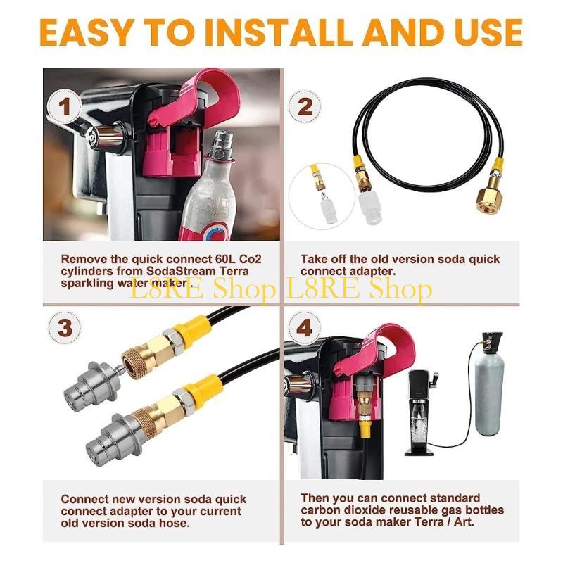 L8RE Adapter Water Aarbonator for Sodastream Machines
