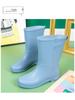 Cizme de ploaie impermeabile, antiderapante, cu talpă groasă, pentru femei, cu șnur