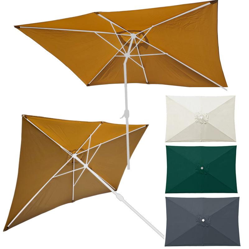 Outdoor Rectangular Parasol Cloth Garden Patio Sunshade Rainproof Sun Umbrella Replacement Cloth Heavy Duty Replacement Canopy
