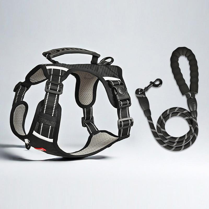 No Pull Dog Harness Leash Set for Medium Large Dogs, Anti-Escape Pet Vest Harness for Shiba Inu Corgi Golden Retriever