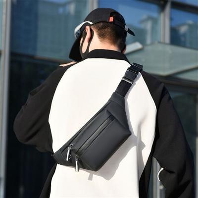 Wasserdichte Crossbody Brusttasche für Herren, Sling-Tasche mit mehreren Taschen, lässiger Schulterrucksack, Reise-Hüfttasche für Outdoor-Sport