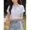 Women's French Style Short Sleeve Shirt