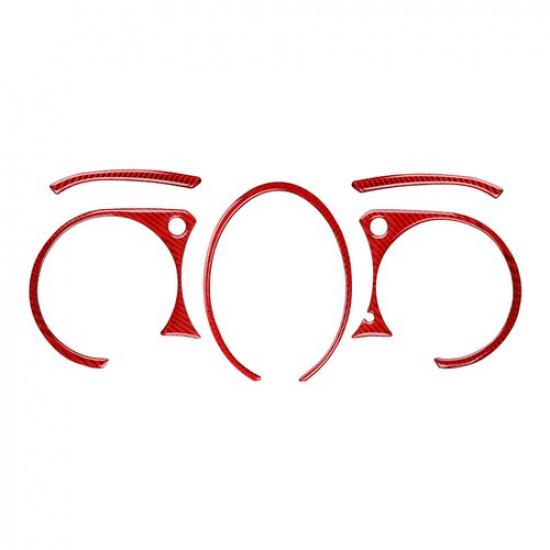 Bright Red Carbon Fiber Car Driver trument Sticker For Nissan 370Z 2009-