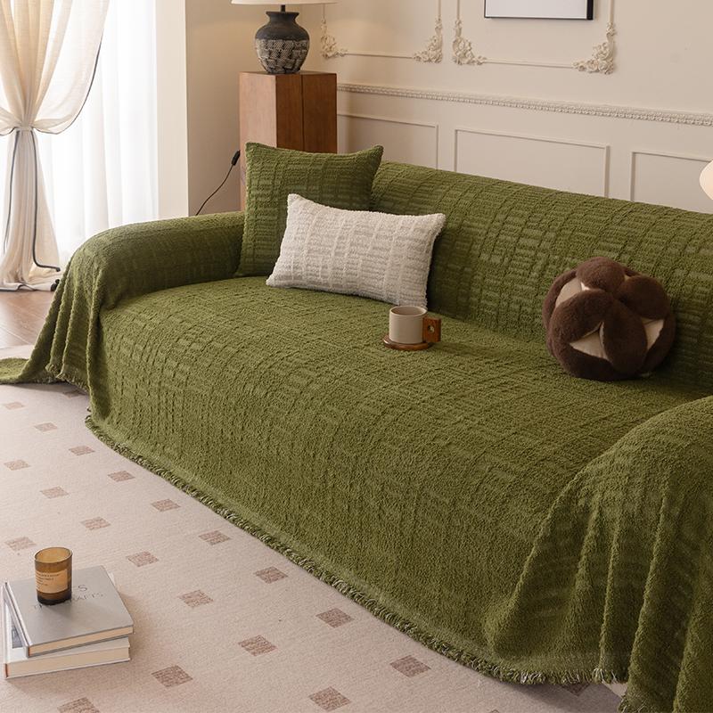 1Pc Sofa Cover Thickened Autumn And Winter Solid Color Non-Slip Wear-Resistant Warm And Dustproof Seat Cushion Home Textile