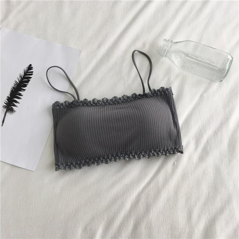 Pure Cotton Strapless Tube Top with Chest Pad – Beautiful Back Design, No Underwire, Row Buckle Closure – Ideal for Students