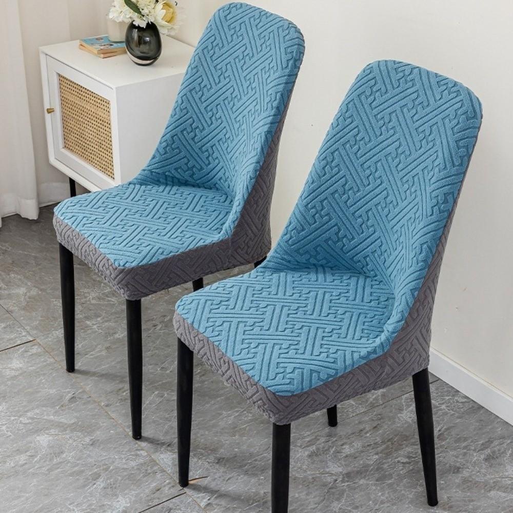 High-elastic Jacquard Dining Chair Cover All-inclusive Anti-slip Stool Slipcover Dust-proof Soft Stretch Backrest Cover