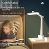 LED Folding Desk Lamp with Eye Protection for Reading, Studying, and Bedrooms; Portable and Rechargeable for Dorms and Bedsides.