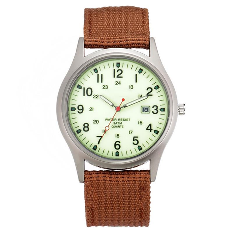 Men's Casual Nylon Band Quartz Sports Watch with Date Function