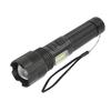 Super Bright Flashlight Zoomable IPX4 Waterproof USB Charging Handheld Flashlight with COB Side Light for Camping Hiking