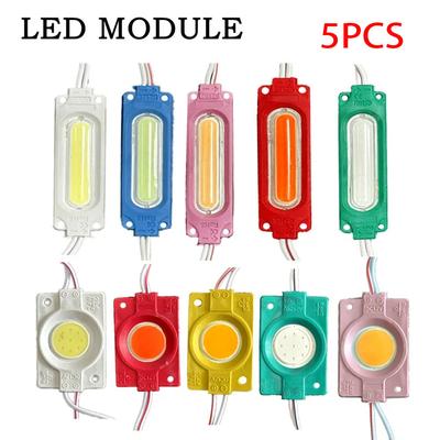 5PCS Multicolour Waterproof IP65 12V Led Module 20/10PCS Flexible Light Strip COB Light Backlight Shop Banner Christmas Decorations