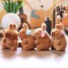 Movable Bunny Ears Capybara Plush Pendant Pull Rope Capybara Plushie Doll  Hanging Accessory