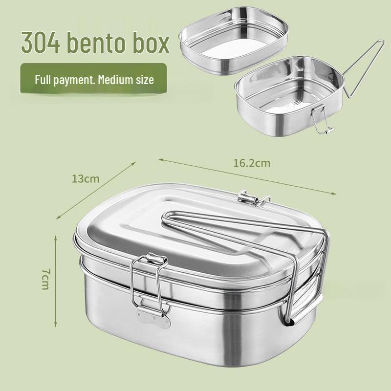 Zhishi Stainless Steel Double-Layer Lunch Box
