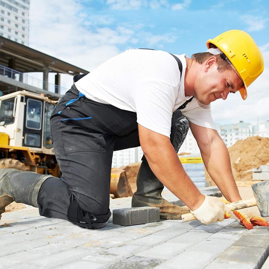 Professional Knee Pads for Work - Heavy Duty Foam Padding Kneepads for Construction, Gardening, Flooring with Comfortable Gel Cushion To Save Knees