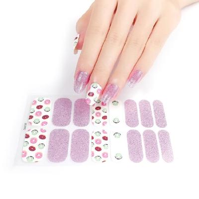 Strisce per Smalto Glitterate Fantasia Mucca Wrap Completi per Unghie Adesivi per Smalto