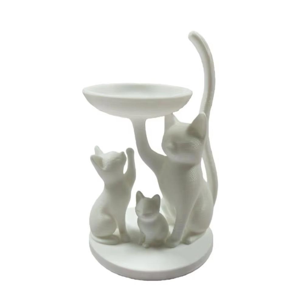 Plastic Black Cat Jewelry Tray Decorative Makeup Organizer Home Storage Tray Home Decoration белый
