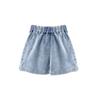 Girls' Summer Denim Shorts - Lightweight Stretch High Waist Casual Shorts