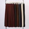 Fei Yuan Women's Elegant High-Waist Accordion Pleated Skirt - Autumn/Winter Style