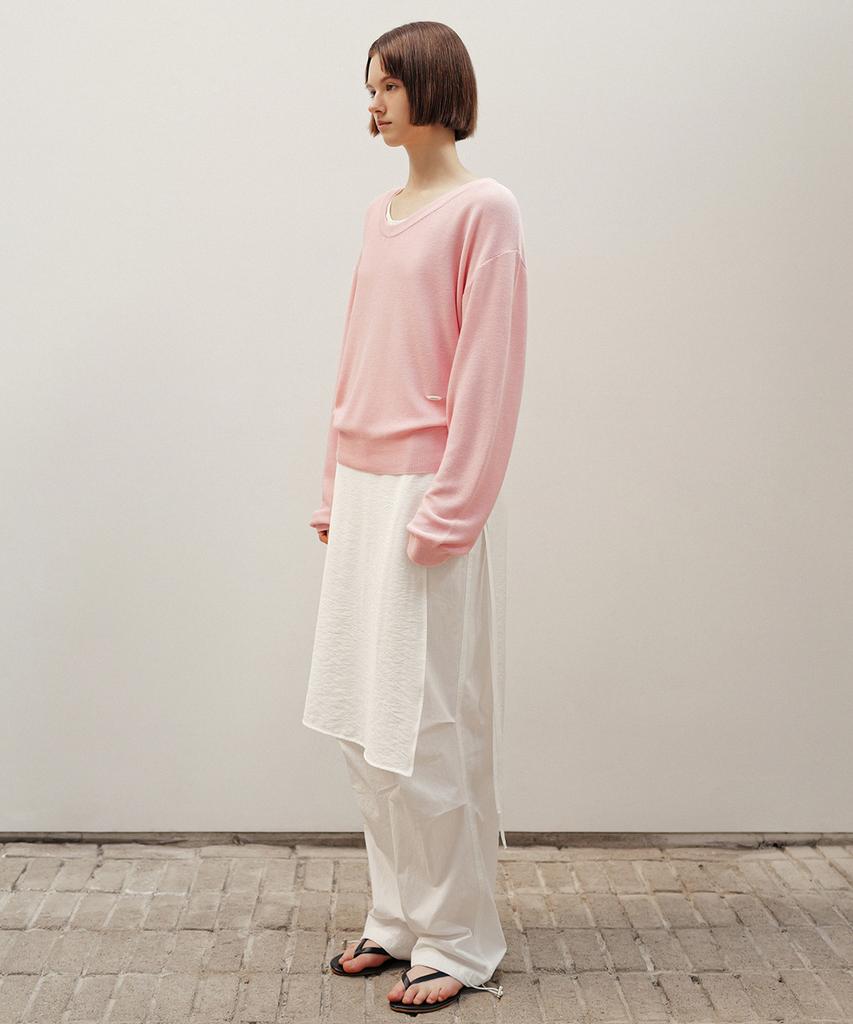 ANDNEEDS Scoop U-Neck Knit (Pink)