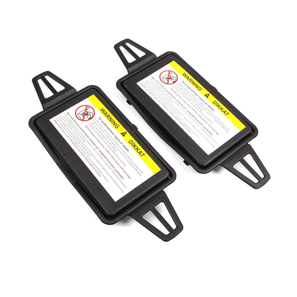 BDP524-1 2 Pieces Sun Shade Visor Makeup Cosmetic Mirror Cover and Mirror BLACK For Mercedes W210 W211 2108102510 2118100410 