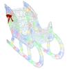 Reindeer Pull Sled with 200 LEDs Multicolored 70 X 26 X 129 Cm Acrylic