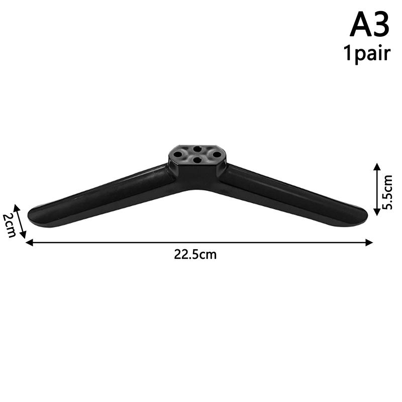 1Pair Base Televisions Tabletop Base Stand Legs Pedestal Stand Replacement Mount Leg Plastic Legs Feet Universal Pedestal Foot