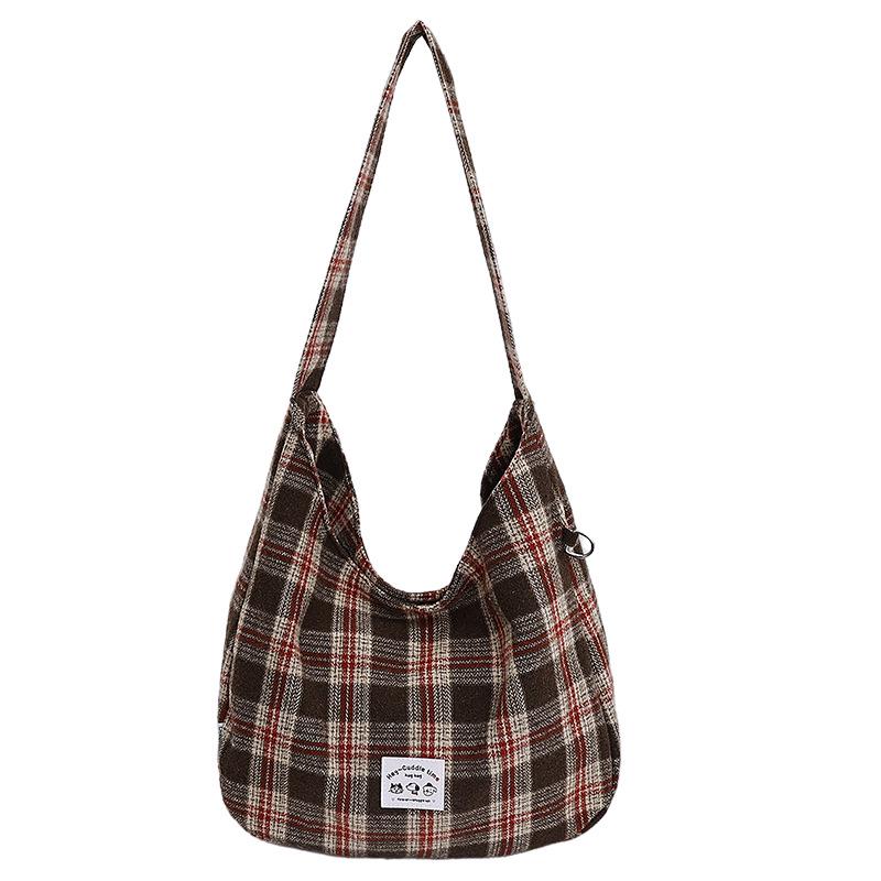 

Жіноча великої місткості картата сумка-тоут кросбоді для роботи та повсякденного використання 43x14x27 cm