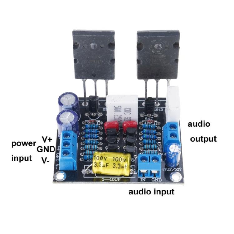 Low Distortion Mono Power Amplifier Board 100W Power 2SC5200+2SA1943 For Home And HiFi Sound Entertainment