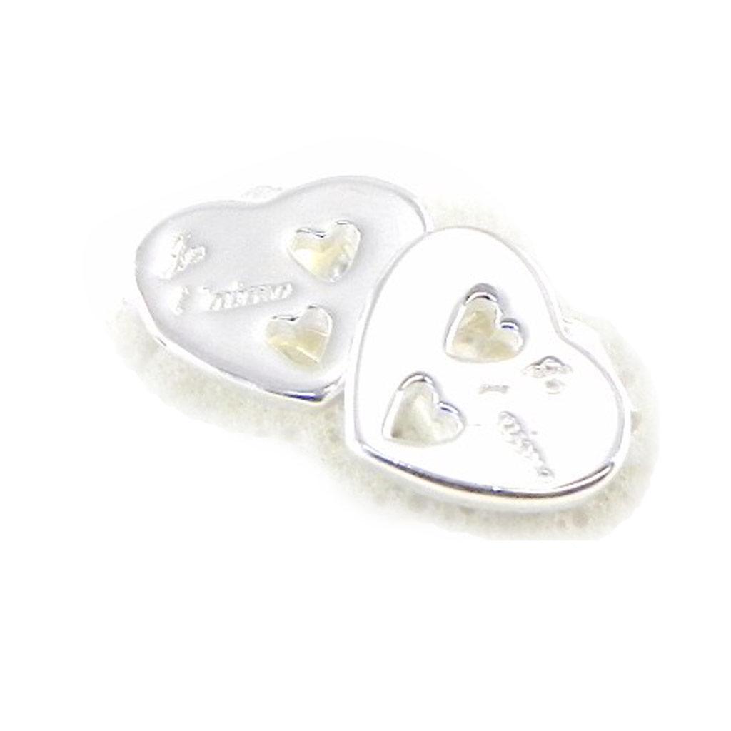 Les Trésors De Lily [D7289] - Silver Earrings 'I Love You'