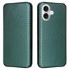 For iPhone 17 Case Carbon Fiber Texture Drop-Proof PU Leather Phone Cover