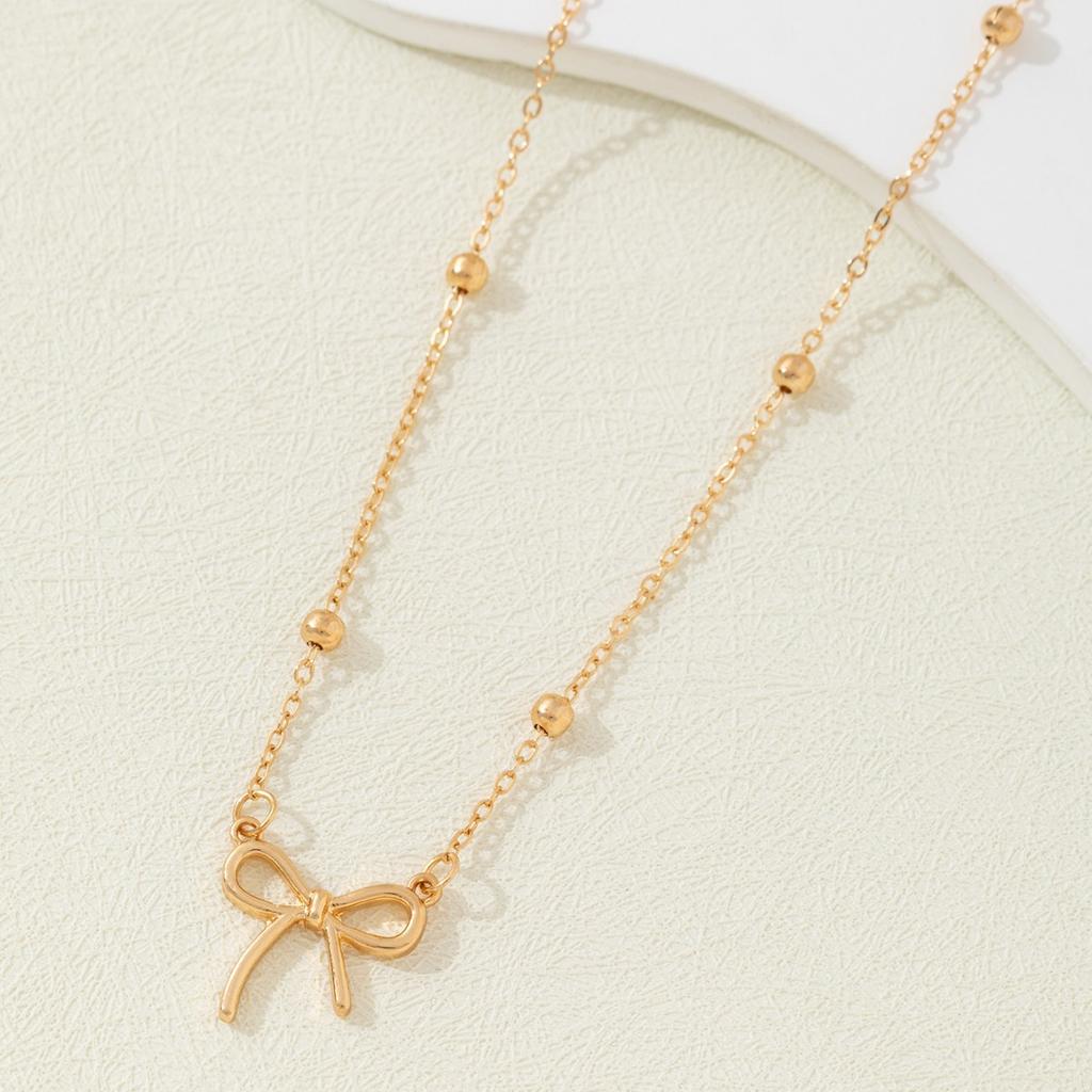 Sweet Cute Pendant Necklace Bow Fashion Women Jewelry  Unique
