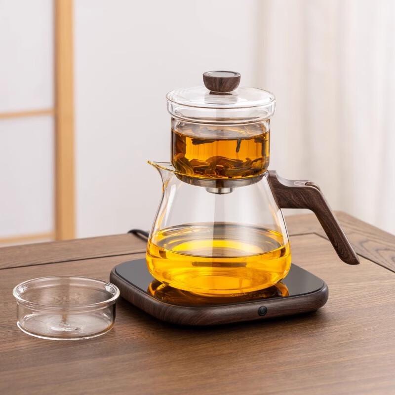 Shangqi D25 Magnetic Glass Teapot with Warming Mat