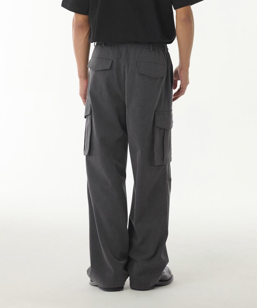 MUSINSA STANDARD Parachute Banding Cargo Slacks [Medium Gray]