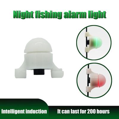 10-1pcs LED Night Fishing Alarm Light Fishing Bite Rod Tip Clip Bell Smart Reminder Bite Alarm for Outdoor Daytime Night Fishing