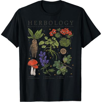 Harry Potter Herbology Plants Vintage Textbook Poster T-Shirt