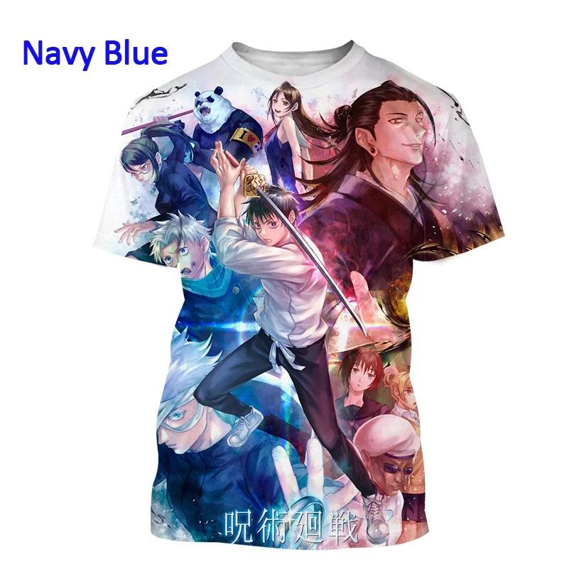 Summer Anime Jujutsu Kaisen 3D Printed T Shirt for Men and Women Casual Hip Hop Harajuku Short Sleeve T Shirt Tops