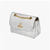 Vivienne Westwood Metallic Crinkle Small Pulse Chain Crossbody 5c01000bw L00a7 Q401