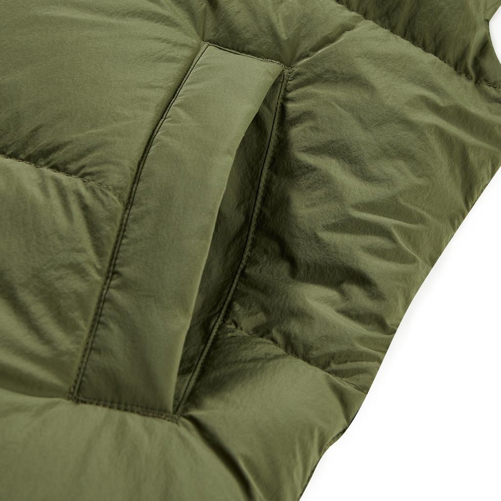 Skechers Casual Solid Color Stand Collar Woven Down Vest Women vest Olive L323W052-0067