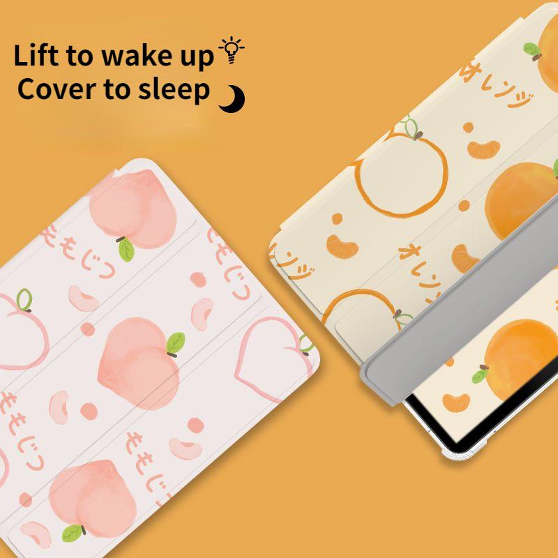 Etui na iPad Air5 Nowy świeży styl kreatywny wzór owocowy etui na iPad dla iPad Air4 2022 10. 10.9 2021 7 8 9. 10.2 Pro11 Pro13 2024 z uchwytem na Apple Pencil