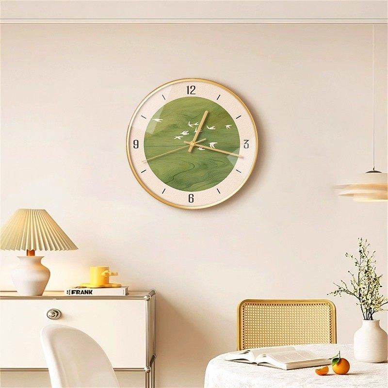 Round Restaurant Wall Clocks Design Aesthetic Silent Wall Clocks Chinese Style Digital Orologio Da Parete Ornaments Home Decor