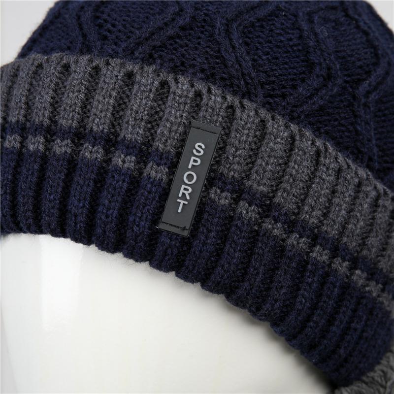 Autumn and winter hats men's knitted old hats grandpa wool to keep warm winter ear protectors thickened hats