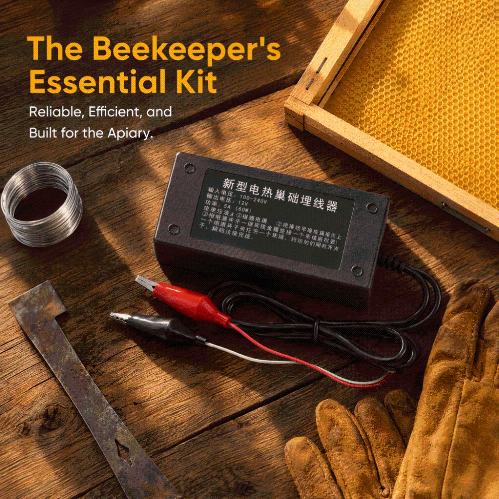 2er Set AC 100-240V Eingang Bienenstock Drahteinleger Imkerei Einbettungsgerät Bienenhaltung